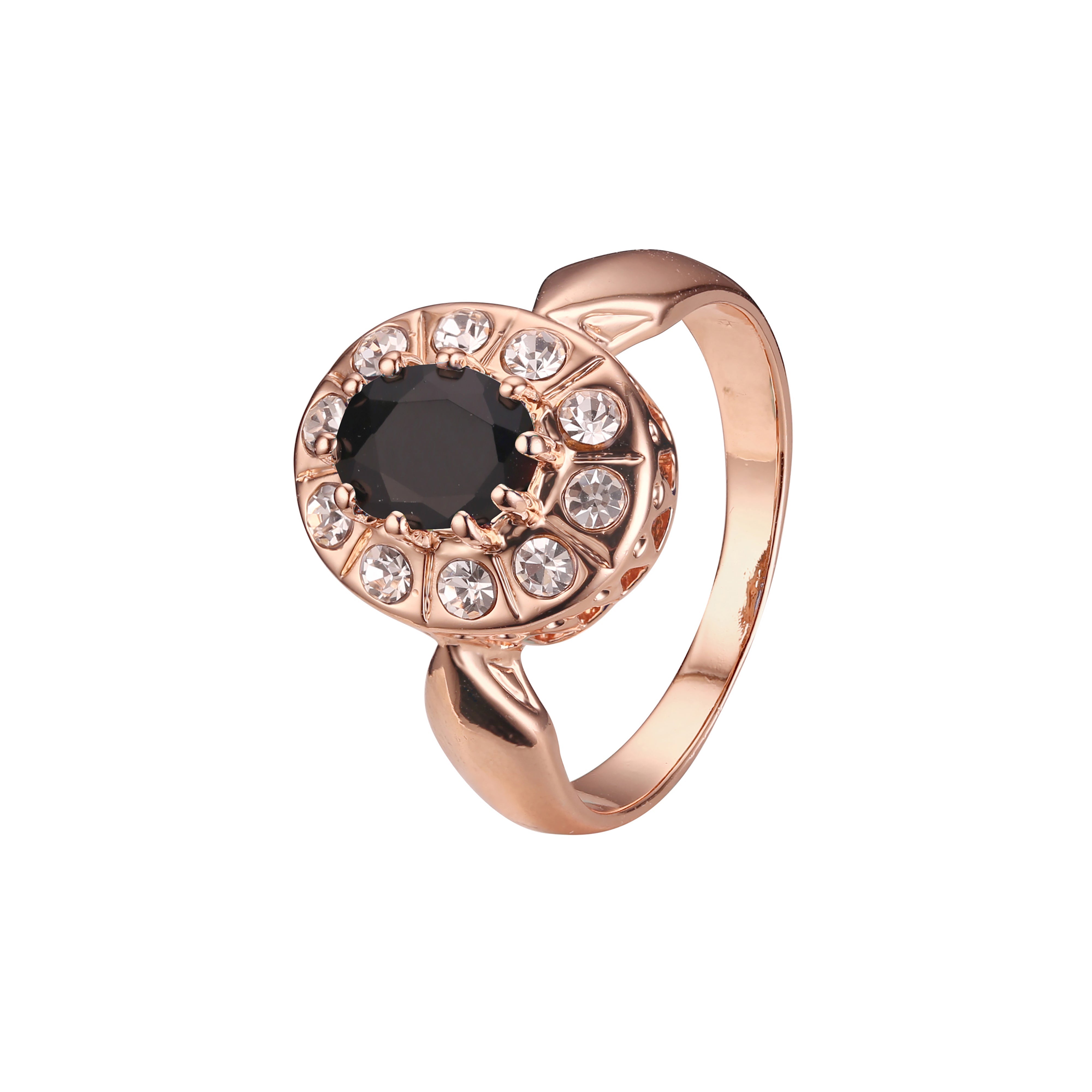 Anillos de halo de oro rosa