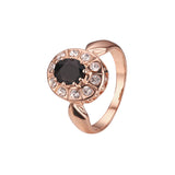 Anillos de halo de oro rosa