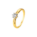 Anillos solitarios en Oro 18K, Oro Blanco, Oro Rosa, baño bicolor
