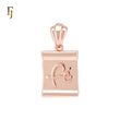 Brazilian Portugese sign of faith fé Rose Gold Reel Pendant