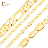 Классическое звено Figaro Розовое золото, двухцветные цепочки