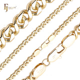<p>14K Gold Schneckengliederketten mit Perlen in 2 Farben</p>