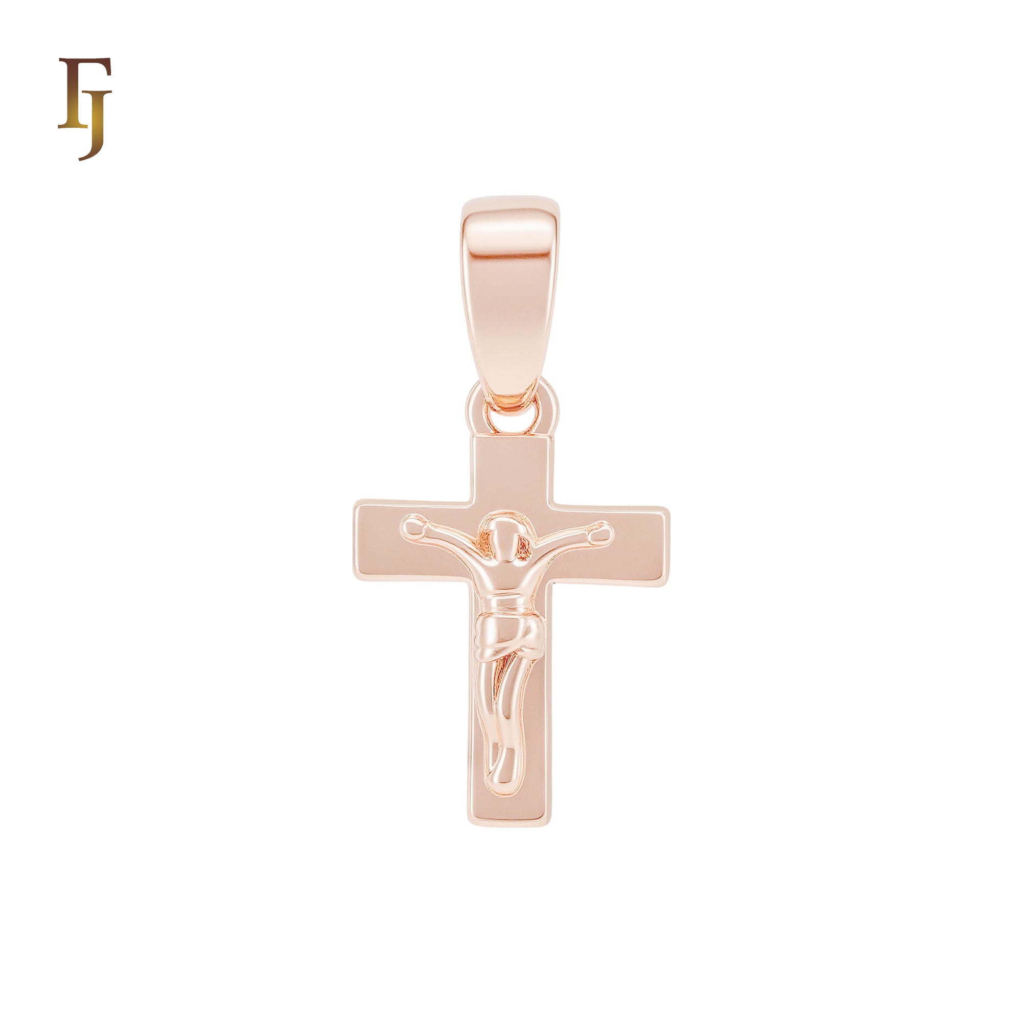 Crucifix Rose Gold Cross Pendant Religious