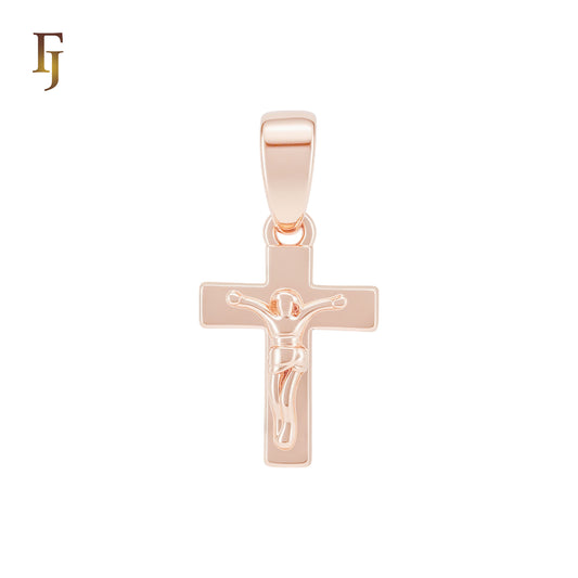 Crucifix Rose Gold Cross Pendant Religious
