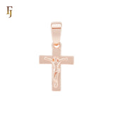 Crucifix Rose Gold Cross Pendant Religious