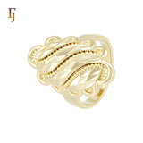 Wonderful Pineapple beads shaped Geometric 14K Gold Fashion Rings