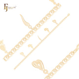 Unregelmäßig geformte Nugget-Fancy-Link-Armbänder aus 14 Karat Gold