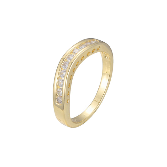 Três anéis empilháveis de pedra em ouro 18K, ouro 14K, cores de revestimento