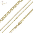 Mariner link curved ripple hammered 14K Gold, Rose Gold, two tone chains YIAKQ