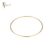Texutured thin 14K Gold Bangle 1.6*65