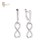 Pendientes Infinity 8 en Oro de 14K, baño de Oro Rosa colores
