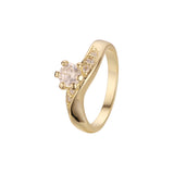 Twisted fashion stackable rings in 18K Gold, White Gold, 14K Gold, 18K Gold plating colors