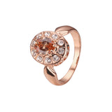 Anillos de halo de oro rosa