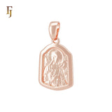 Halo Saint Archangel Religious Catholic Rose Gold Pendant