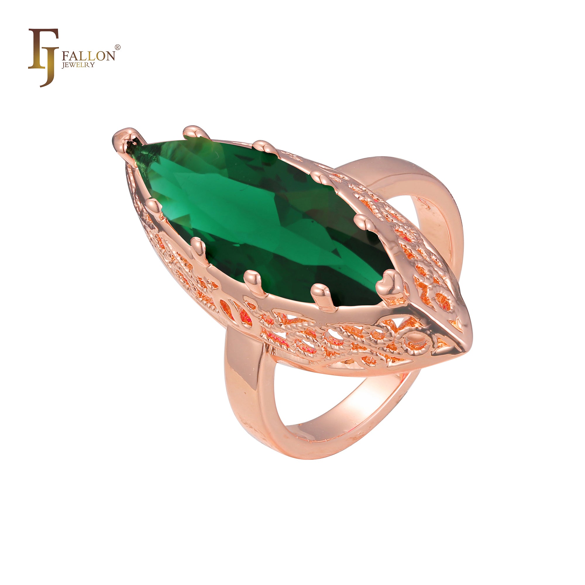 Solitario de oro rosa Anillos marquesa