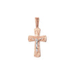 Eastern Orthodox Russian budded pendant in Rose Gold two tone, 14K Gold plating colors