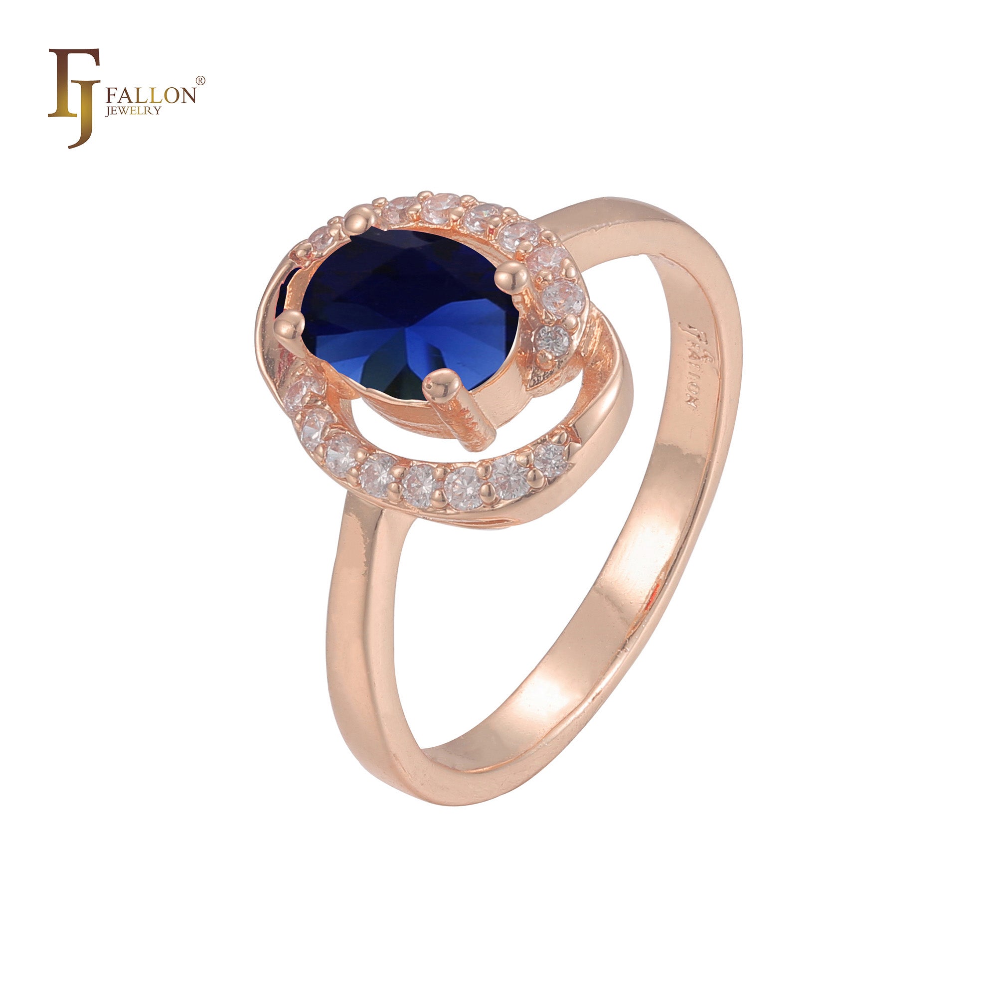 Пасьянс гало большой красочный CZ 14K Gold, розовое золото, кольца из 18K Gold