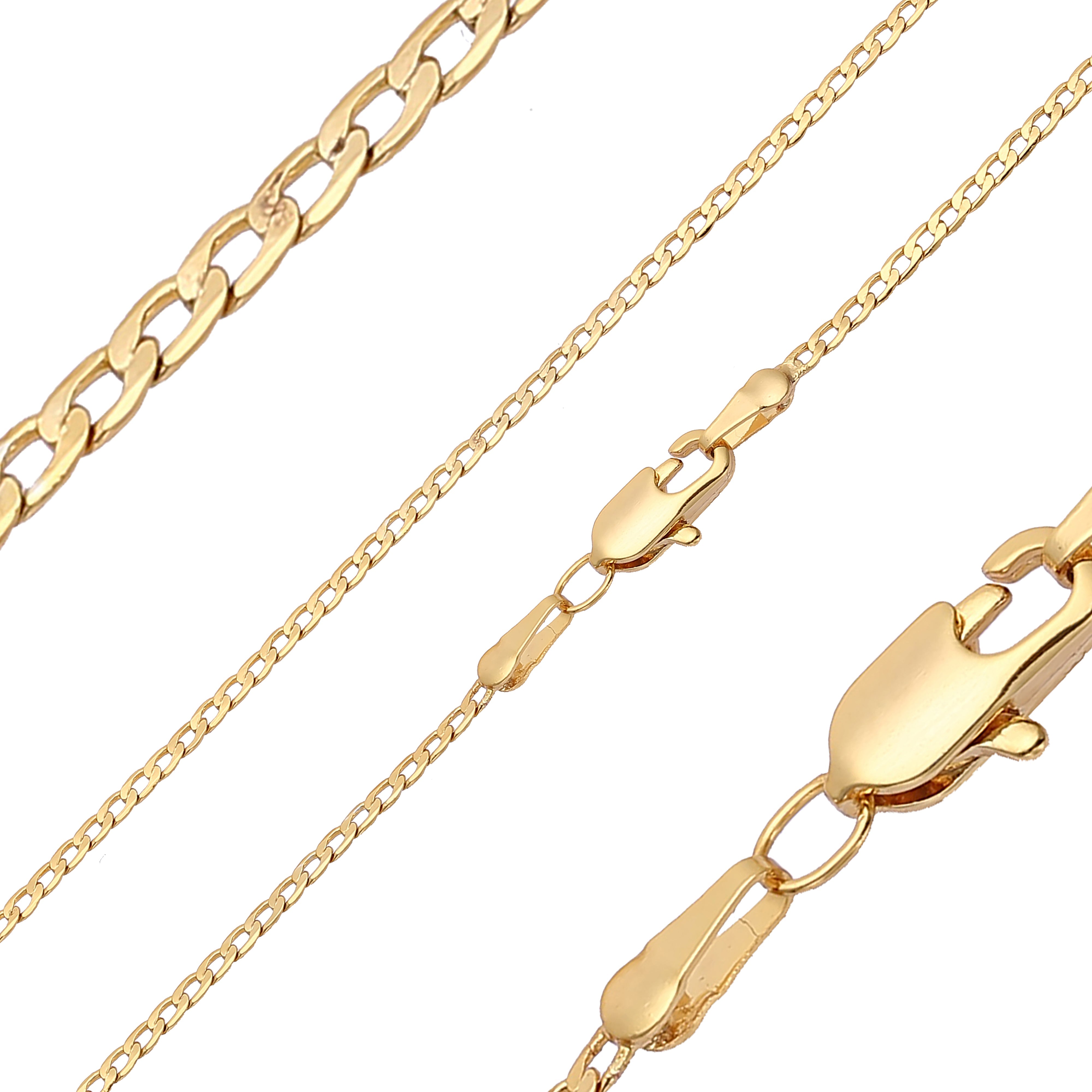 Cadenas clásicas de eslabones chapadas en Oro de 18K