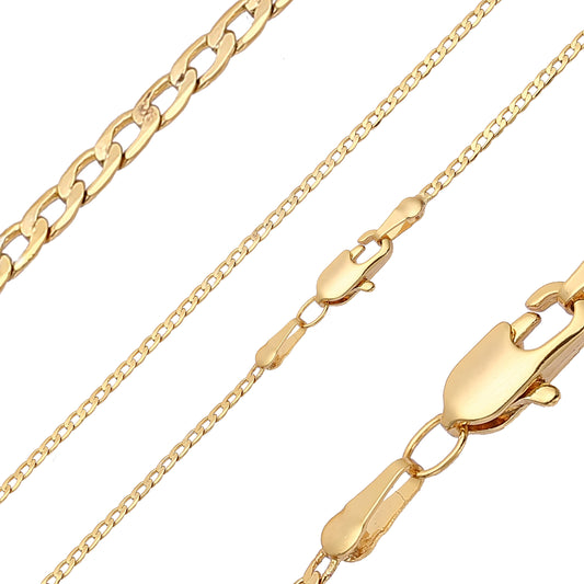 Cadenas clásicas de eslabones chapadas en Oro de 18K