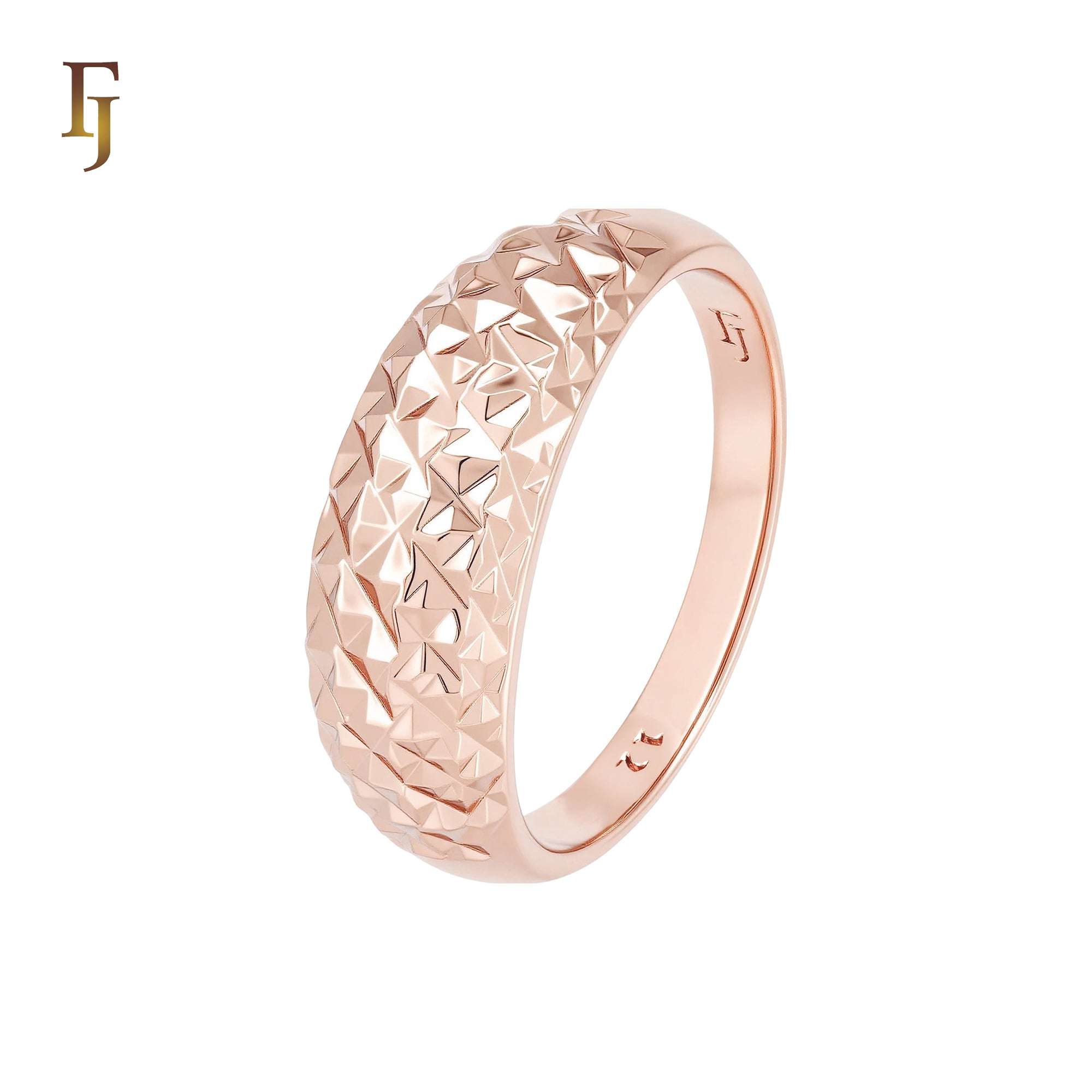 Thousand Rhumbus textured Rose Gold Fashion Rings