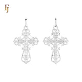 Orthodox Crucifix Cross Pendant – Traditional Russian Gold-Plated Religious Jewelry with Jesus Icon