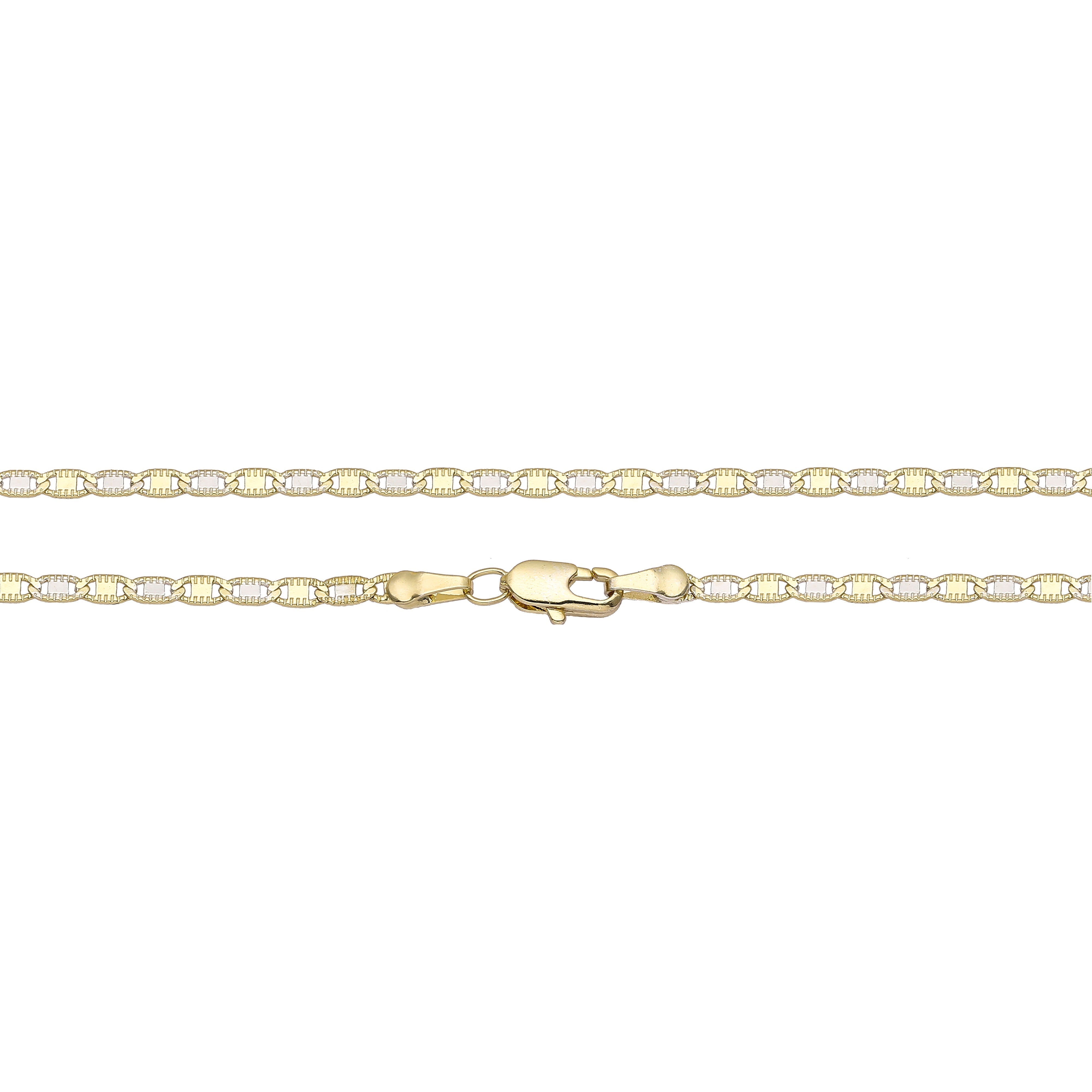 Mariner link Chains plated in 14K Gold, two tone