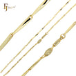 Elegantes cadenas de eslabones elegantes de maíz de cebada clásicas de dos tonos en oro rosa
