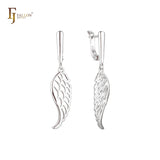 Aretes alas de ángel en Oro de 14K, baño de Oro Rosa colores