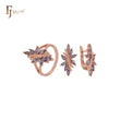 Cluster lila Marquise CZs Roségold Schmuckset mit Ringen