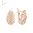Thousand Marquise beads Honeycone Rose Gold Russian Lock Earrings