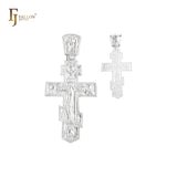 Russian orthodox cross pendant in Rose Gold, 14K Gold plating colors