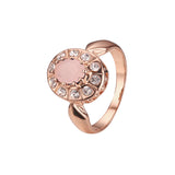 Anillos de halo de oro rosa