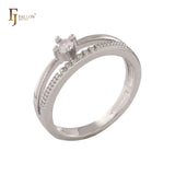 Zweifarbige breite Ringe aus Ros¨¦gold