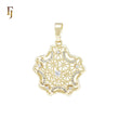 Pentagon Snowflake filigree 14K Gold Pendant