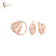 Conjunto de joyas de oro rosa con anillos y circonitas blancas de Marquesa de Marquesa