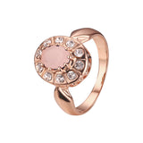 Anillos de halo de oro rosa