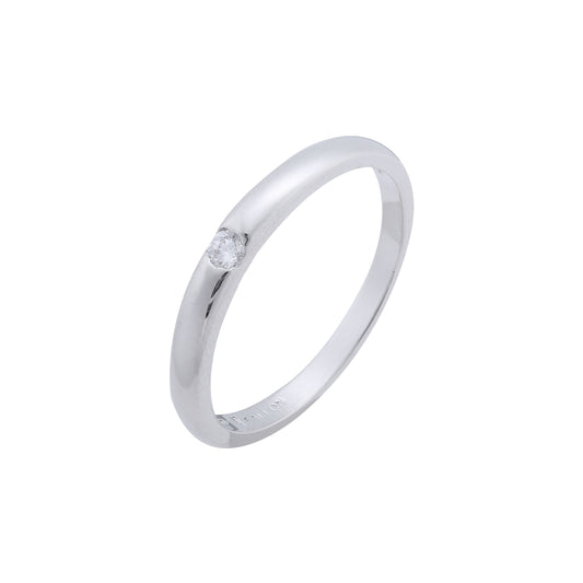Anillos de tensión Solitario de explícita sencillez en colores Oro Blanco, Oro 14K, Baño en Oro Rosa