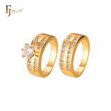 Anéis empilháveis em ouro 18K, ouro branco, cores banhadas a ouro 14K