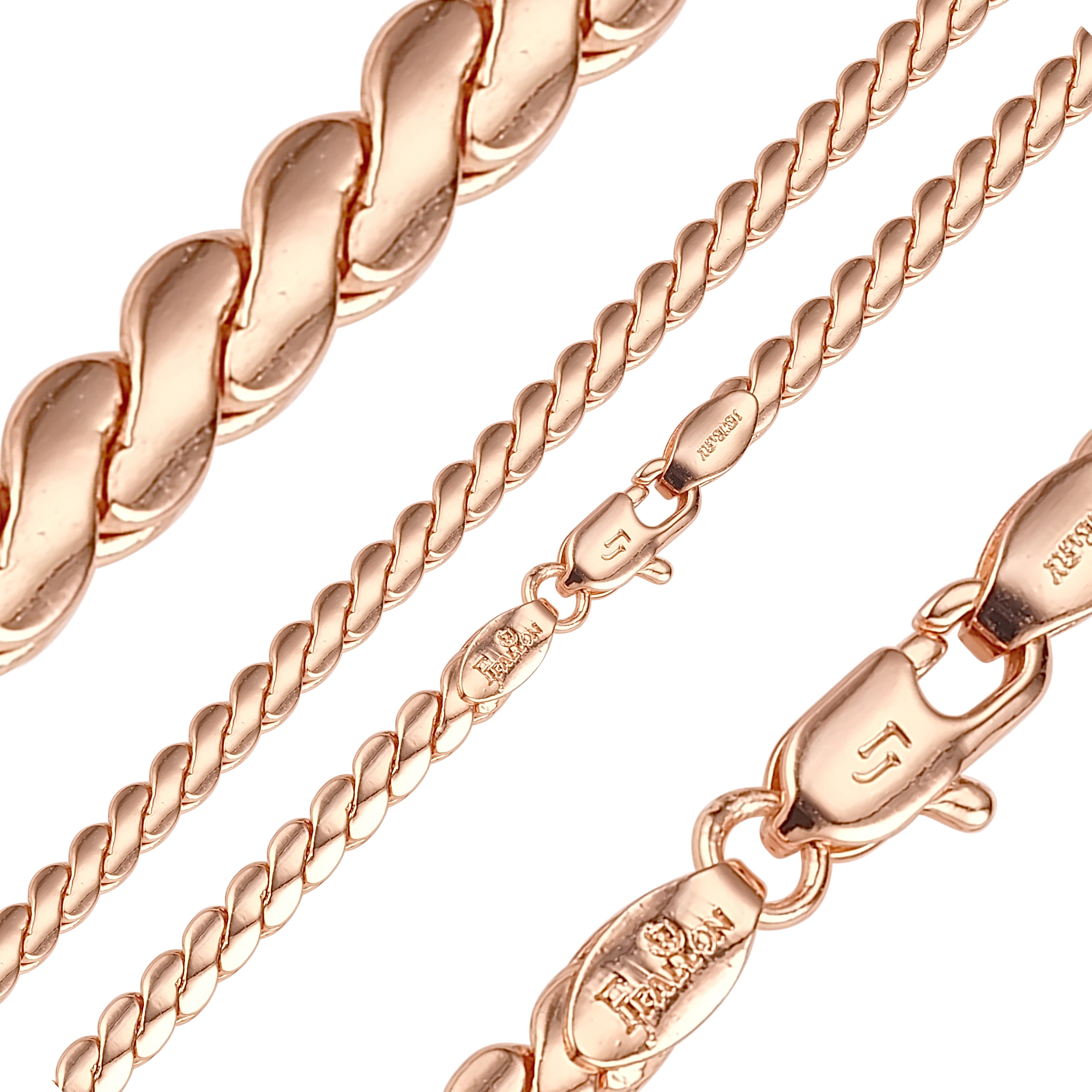 Elegantes cadenas Serpentine S de eslabones de lujo en oro rosa y oro blanco