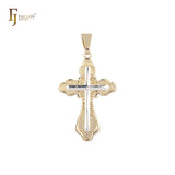 Rose Gold two tone Eastern Orthodox Russian pendant