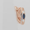 Серьги-клипсы Solitaire Marquise из розового золота, двухцветные
