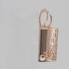 Pendientes gancho alambre mariposa ondas rectangulares en Oro de 14K, colores baño de Oro Rosa
