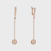 Olivia's Beads - Pendientes largos de cuentas en colores bañados en oro de 14 quilates, oro blanco y oro rosa.
