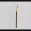 .Aretes colgantes con barra larga en colores chapados en oro de 14 quilates, oro blanco y oro rosa.