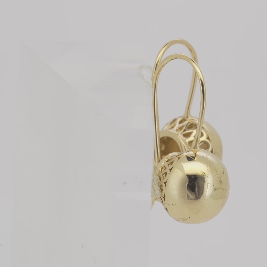 Серьги-крючки из проволоки-фонаря из розового золота