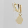 Aretes de disco pulido en Oro de 14K, baño de Oro Rosa colores