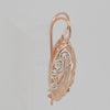 Elegantes pendientes de gancho de alambre en oro rosa, dos tonos
