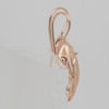 Elegantes pendientes de gancho de alambre en oro rosa, dos tonos