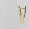Pendientes de clip minimalistas con forma de V y chevron en oro rosa de 14 quilates