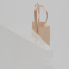 .Simple Fashion Long Square Glossy 585 Rose Gold, 14K Gold, White Gold Wire Hook Pendientes colgantes para mujer